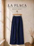 Pantalón tipo palazzo de pierna amplia LF Azul