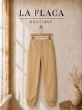 Pantalón tipo jogger LF beige