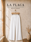 •  Pantalón tipo palazzo LF blanco