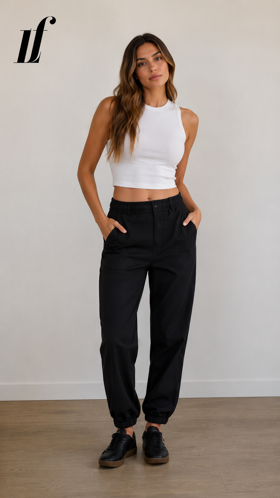 Pantalón tipo jogger LF negro