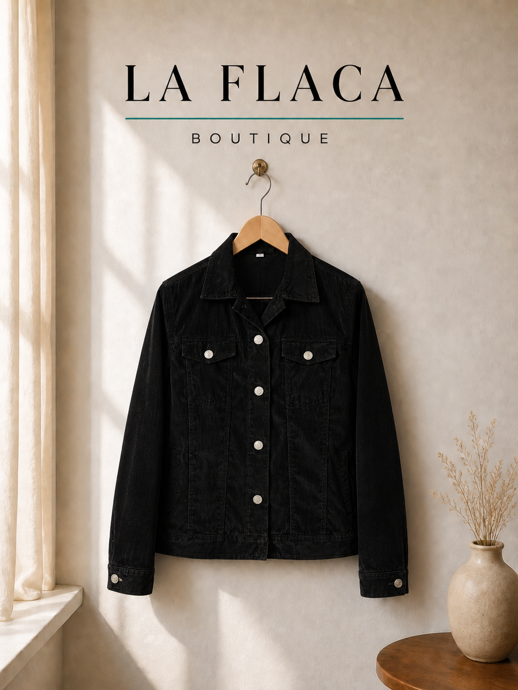 Chaqueta Corduroy LF Negra