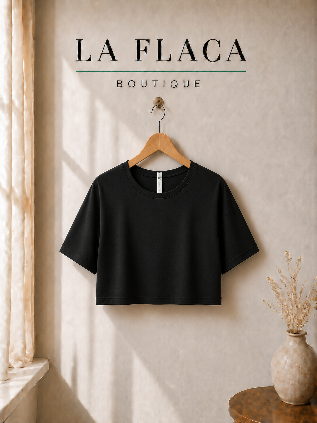Crop Top Oversize LF Negra