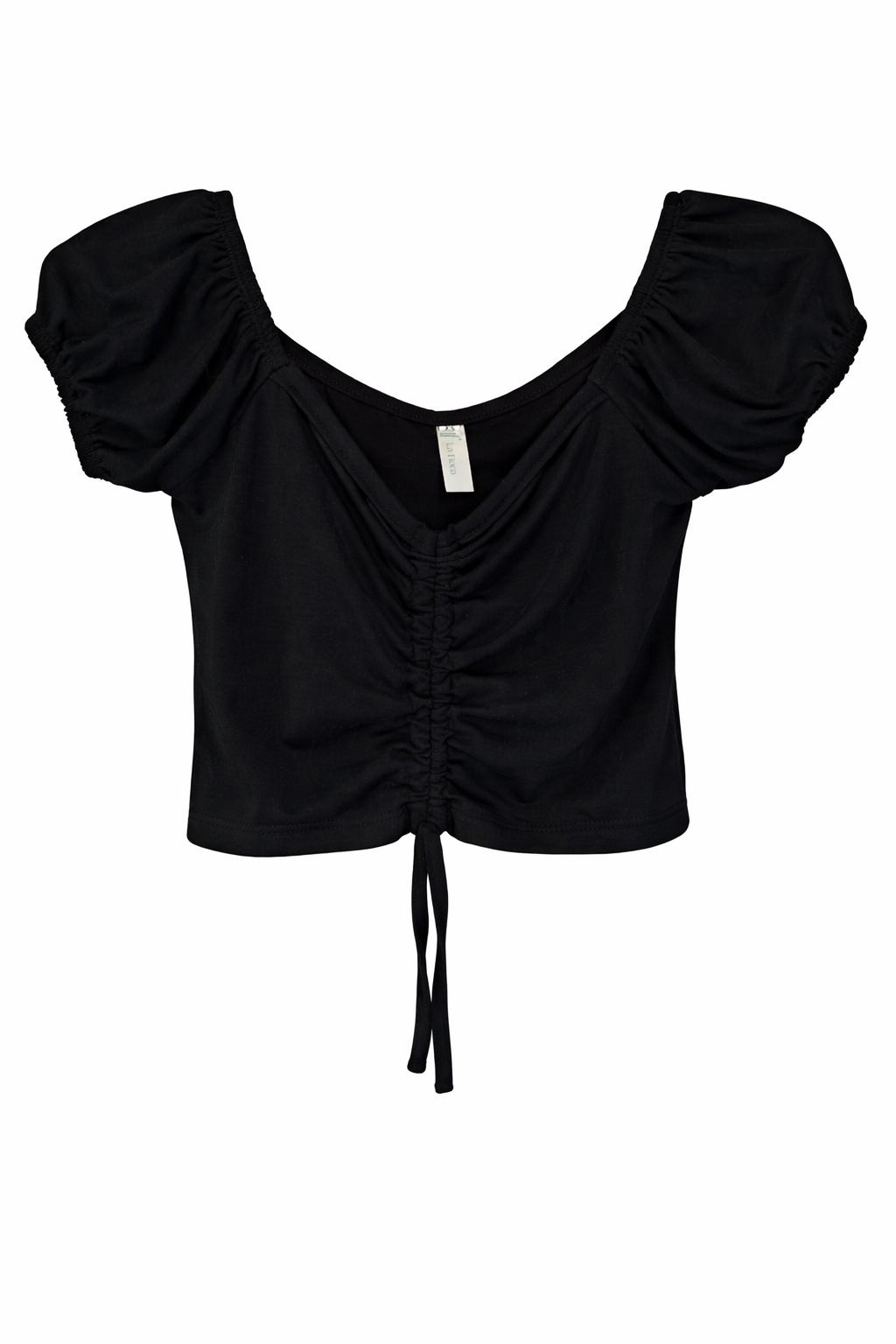 Crop Top Fruncido LF Negro