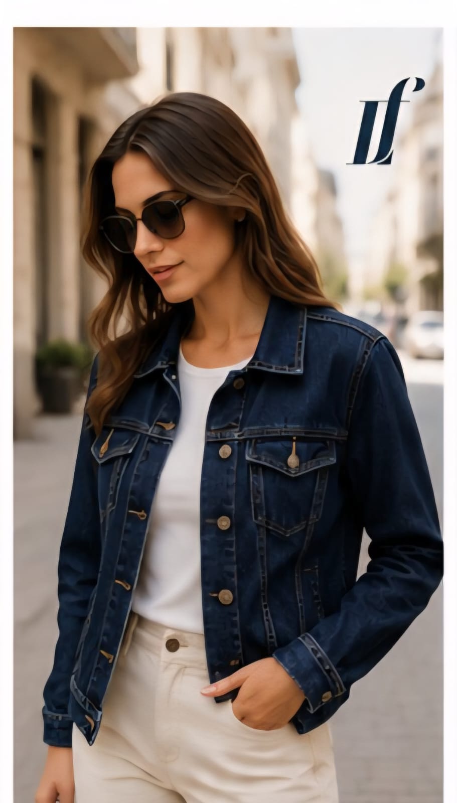 Chaqueta Denim Clásica LF Azul Marino